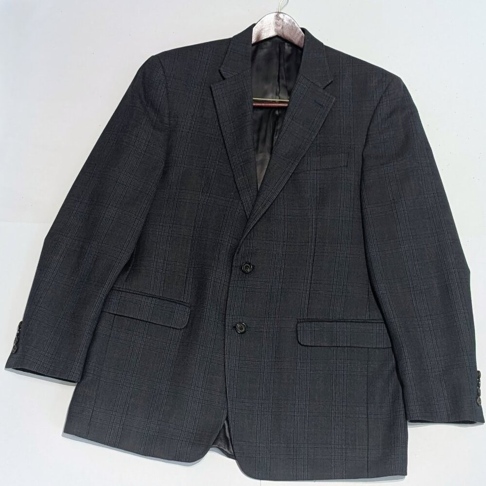 Lauren Ralph Lauren Men's Grey Plaid Suit Jacket, size 44 regular